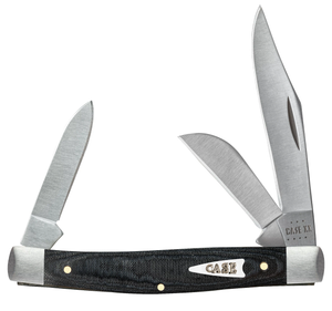 W.R. Case XX Knives Medium Stockman Black Micarta 27818 Stainless Pocket Knife