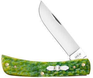 W.R. Case XX Knives Sod Buster Jr Jigged Green Apple Bone 27863 Stainless Pocket Knife