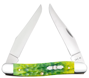 W.R. Case XX Knives Muskrat Jigged Green Apple Bone 27866 Stainless Pocket Knife