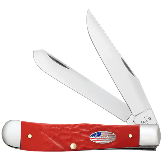 W.R. Case XX Knives Trapper Rough Red Stars & Stripes 30690 Stainless Pocket Knife