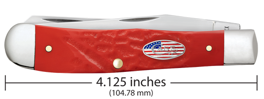 W.R. Case XX Knives Trapper Rough Red Stars & Stripes 30690 Stainless Pocket Knife