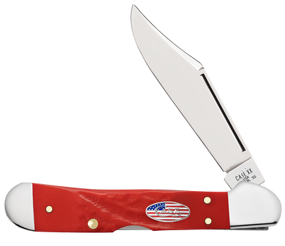 W.R. Case XX Knives Mini Copperlock Rough Red Stars & Stripes 30694 Stainless Pocket Knife