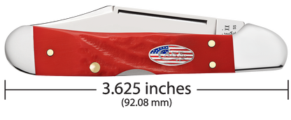 W.R. Case XX Knives Mini Copperlock Rough Red Stars & Stripes 30694 Stainless Pocket Knife