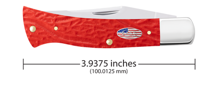 W.R. Case XX Knives Axe Handle Rough Red Stars & Stripes 30696 Stainless Pocket Knife