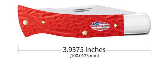 W.R. Case XX Knives Axe Handle Rough Red Stars & Stripes 30696 Stainless Pocket Knife