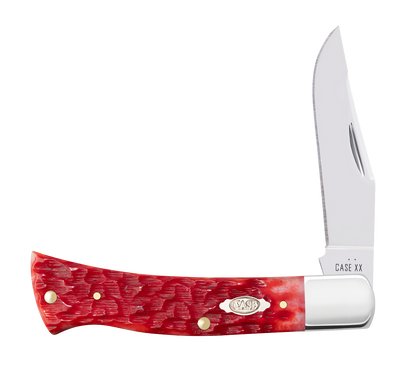 W.R. Case XX Knives Axe Handle Peach Seed Jig Dark Red Bone 31942 Carbon Steel Pocket Knife