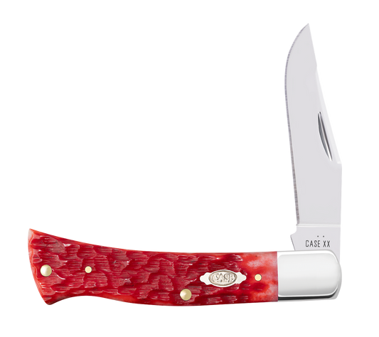 W.R. Case XX Knives Axe Handle Peach Seed Jig Dark Red Bone 31942 Carbon Steel Pocket Knife