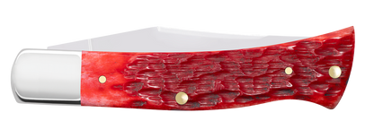 W.R. Case XX Knives Axe Handle Peach Seed Jig Dark Red Bone 31942 Carbon Steel Pocket Knife