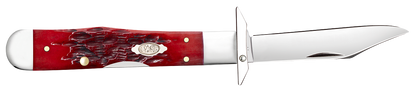 W.R. Case XX Knives Cheetah Cub Peach Seed Jig Dark Red Bone 31943 Carbon Steel Pocket Knife