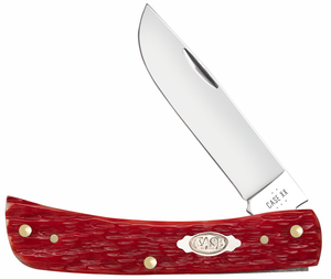 W.R. Case XX Knives Sod Buster Jr Peachseed Dark Red Bone 31945 Carbon Steel Pocket Knife