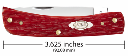 W.R. Case XX Knives Sod Buster Jr Peachseed Dark Red Bone 31945 Carbon Steel Pocket Knife