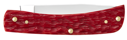 W.R. Case XX Knives Sod Buster Jr Peachseed Dark Red Bone 31945 Carbon Steel Pocket Knife