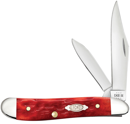 Case XX™ Knives Peanut Jigged Dark Red Bone 31948 Carbon Steel Pocket Knife