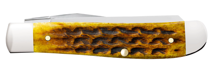 W.R. Case XX Knives Mini Trapper Heritage Honeycomb Bone 32271 Stainless Pocket Knife