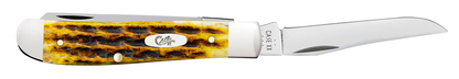 W.R. Case XX Knives Mini Trapper Heritage Honeycomb Bone 32271 Stainless Pocket Knife