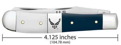 W.R. Case XX Knives Trapper U.S. Air Force White & Blue Synthetic 32414 Pocket Knife