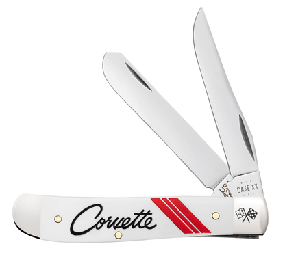 W.R. Case XX Knives Mini Trapper White Corvette 33716 Stainless Pocket Knife