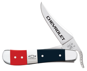 W.R. Case XX Knives Russlock Chevrolet Red & Blue Synthetic 33718 Pocket Knife