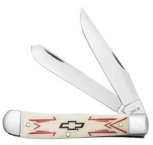 W.R. Case XX Knives Trapper Chevrolet Natural Bone 33721 Stainless Pocket Knife