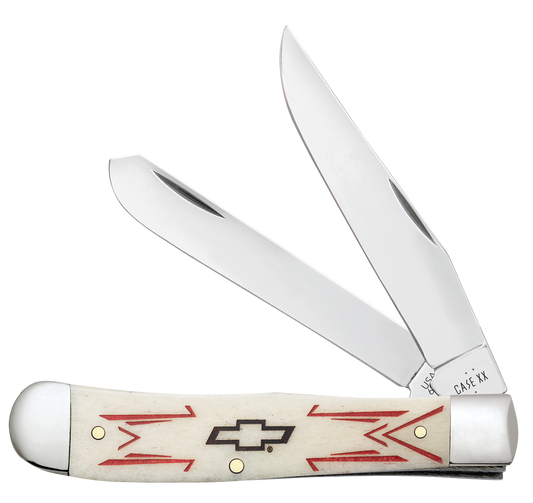 W.R. Case XX Knives Trapper Chevrolet Natural Bone 33721 Stainless Pocket Knife