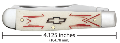 W.R. Case XX Knives Trapper Chevrolet Natural Bone 33721 Stainless Pocket Knife