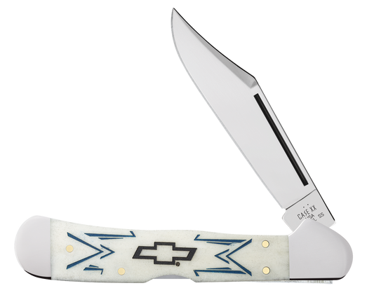 W.R. Case XX Knives Copperlock Chevrolet Natural Bone 33722 Stainless Pocket Knife