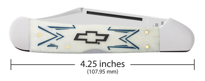 W.R. Case XX Knives Copperlock Chevrolet Natural Bone 33722 Stainless Pocket Knife