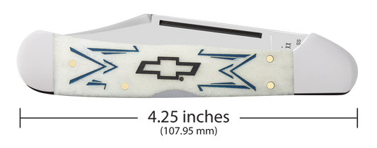W.R. Case XX Knives Copperlock Chevrolet Natural Bone 33722 Stainless Pocket Knife