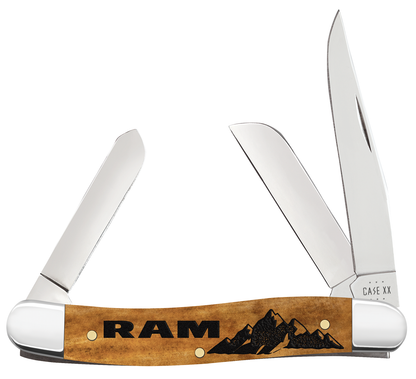 W.R. Case XX Knives Dodge RAM Medium Stockman 37480 Antique Bone Stainless Steel Pocket Knife
