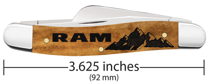 W.R. Case XX Knives Dodge RAM Medium Stockman 37480 Antique Bone Stainless Steel Pocket Knife