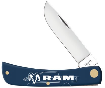 W.R. Case XX Knives Sod Buster Jr RAM Navy Blue Synthetic 37484 Stainless Pocket Knife