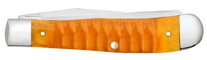 W.R. Case XX Knives Trapper Gator Jig Persimmon Orange Bone 38070 Carbon Steel Pocket Knife