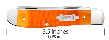W.R. Case XX Knives Mini Trapper Gator Jig Persimmon Orange Bone 38071 Carbon Steel Pocket Knife