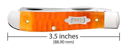 W.R. Case XX Knives Mini Trapper Gator Jig Persimmon Orange Bone 38071 Carbon Steel Pocket Knife