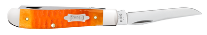 W.R. Case XX Knives Mini Trapper Gator Jig Persimmon Orange Bone 38071 Carbon Steel Pocket Knife