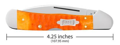 W.R. Case XX Knives Copperlock Gator Jig Persimmon Orange Bone 38072 Carbon Steel Pocket Knife