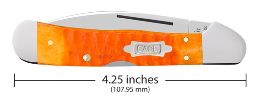 W.R. Case XX Knives Copperlock Gator Jig Persimmon Orange Bone 38072 Carbon Steel Pocket Knife
