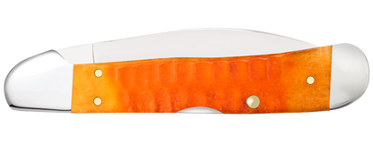 W.R. Case XX Knives Copperlock Gator Jig Persimmon Orange Bone 38072 Carbon Steel Pocket Knife