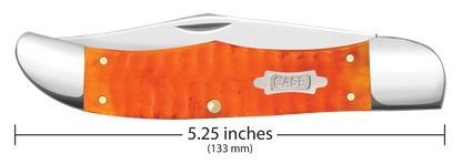 W.R. Case XX Knives Folding Hunter Gator Jig Persimmon Orange Bone 38073 Carbon Steel Pocket Knife