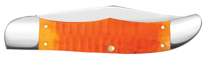 W.R. Case XX Knives Folding Hunter Gator Jig Persimmon Orange Bone 38073 Carbon Steel Pocket Knife