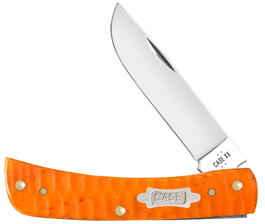 W.R. Case XX Knives Sod Buster Jr Gator Jig Persimmon Orange Bone 38074 Carbon Steel Pocket Knife