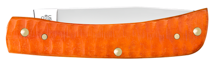 W.R. Case XX Knives Sod Buster Jr Gator Jig Persimmon Orange Bone 38074 Carbon Steel Pocket Knife