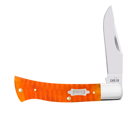 W.R. Case XX Knives Axe Handle Gator Jig Persimmon Orange Bone 38076 Carbon Steel Pocket Knife