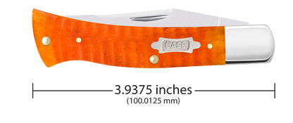 W.R. Case XX Knives Axe Handle Gator Jig Persimmon Orange Bone 38076 Carbon Steel Pocket Knife