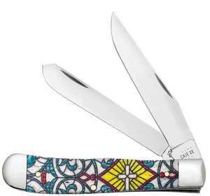 W.R. Case XX Knives Stained Glass Series Cross Trapper 38817 Natural Bone