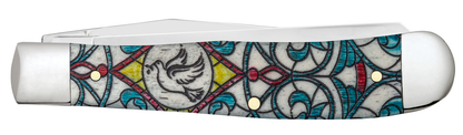W.R. Case XX Knives Stained Glass Series Dove 38819 Trapper Stainless Pocket Knife