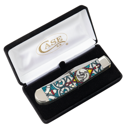 W.R. Case XX Knives Stained Glass Series Dove 38819 Trapper Stainless Pocket Knife