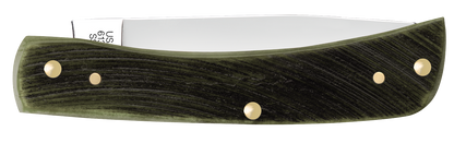 W.R. Case XX Knives Sod Buster Jr Sawcut Olive Green Bone 39233 Stainless Pocket Knife