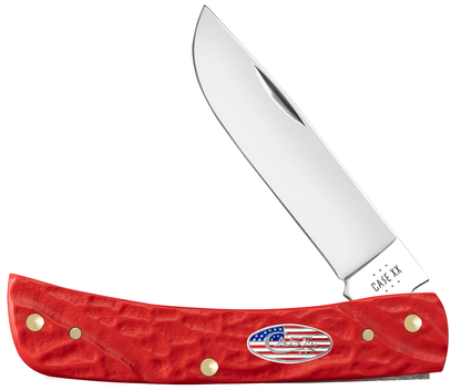 W.R. Case XX Knives Sodbuster Jr USA Rough Jig Red Synthetic 39968 Stainless Pocket Knife