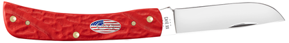 W.R. Case XX Knives Sodbuster Jr USA Rough Jig Red Synthetic 39968 Stainless Pocket Knife